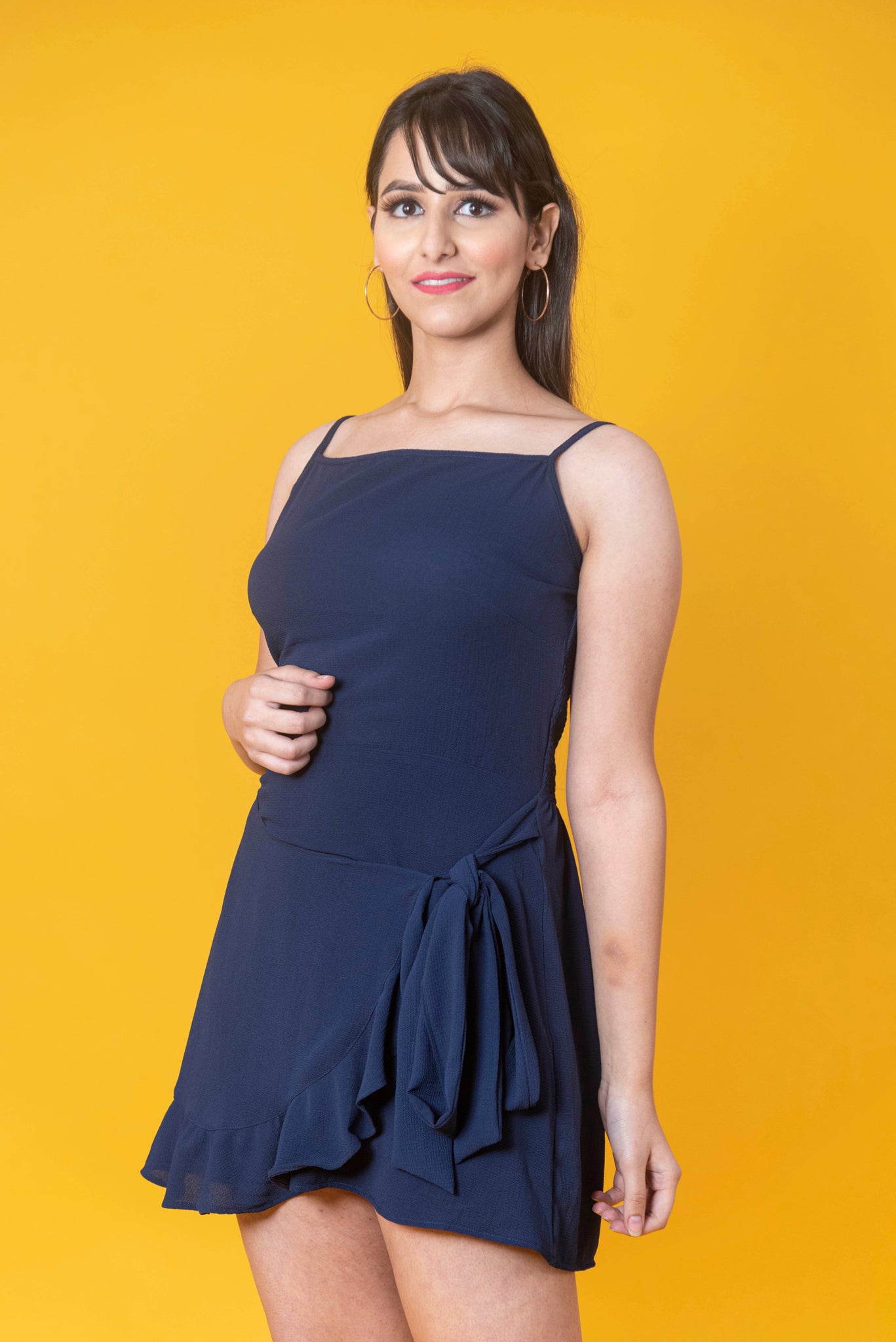 Solid Dress With Smocking