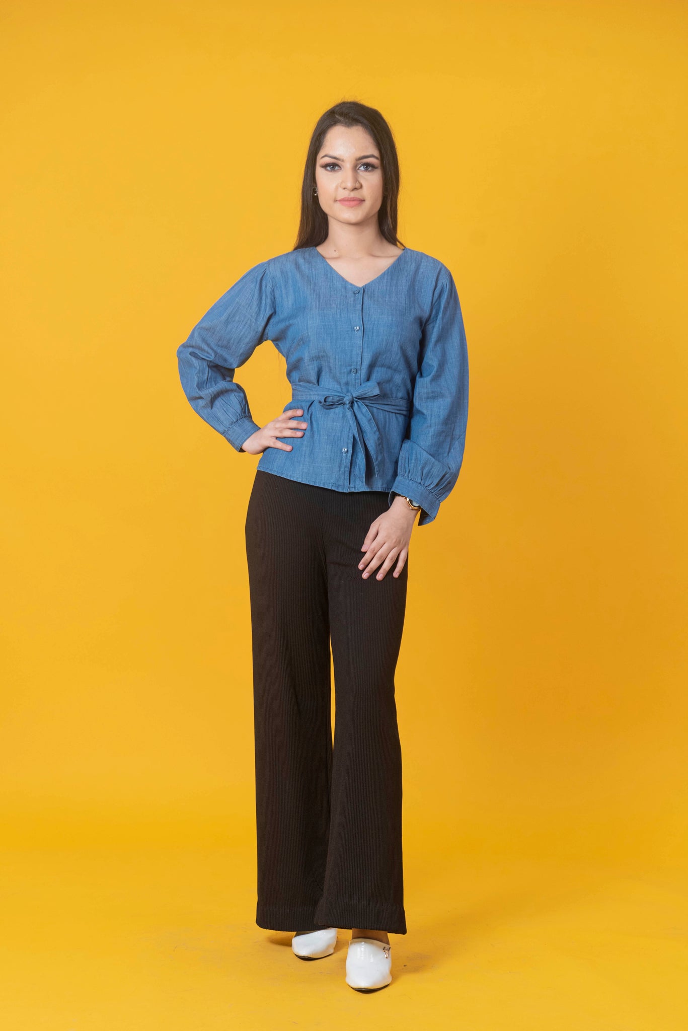 Enzyme Washed Denim Shirt
