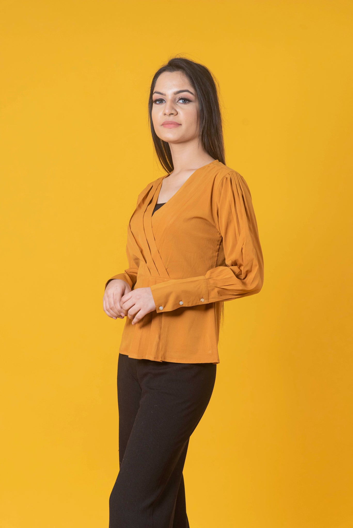 Mustard Solid Regular Top
