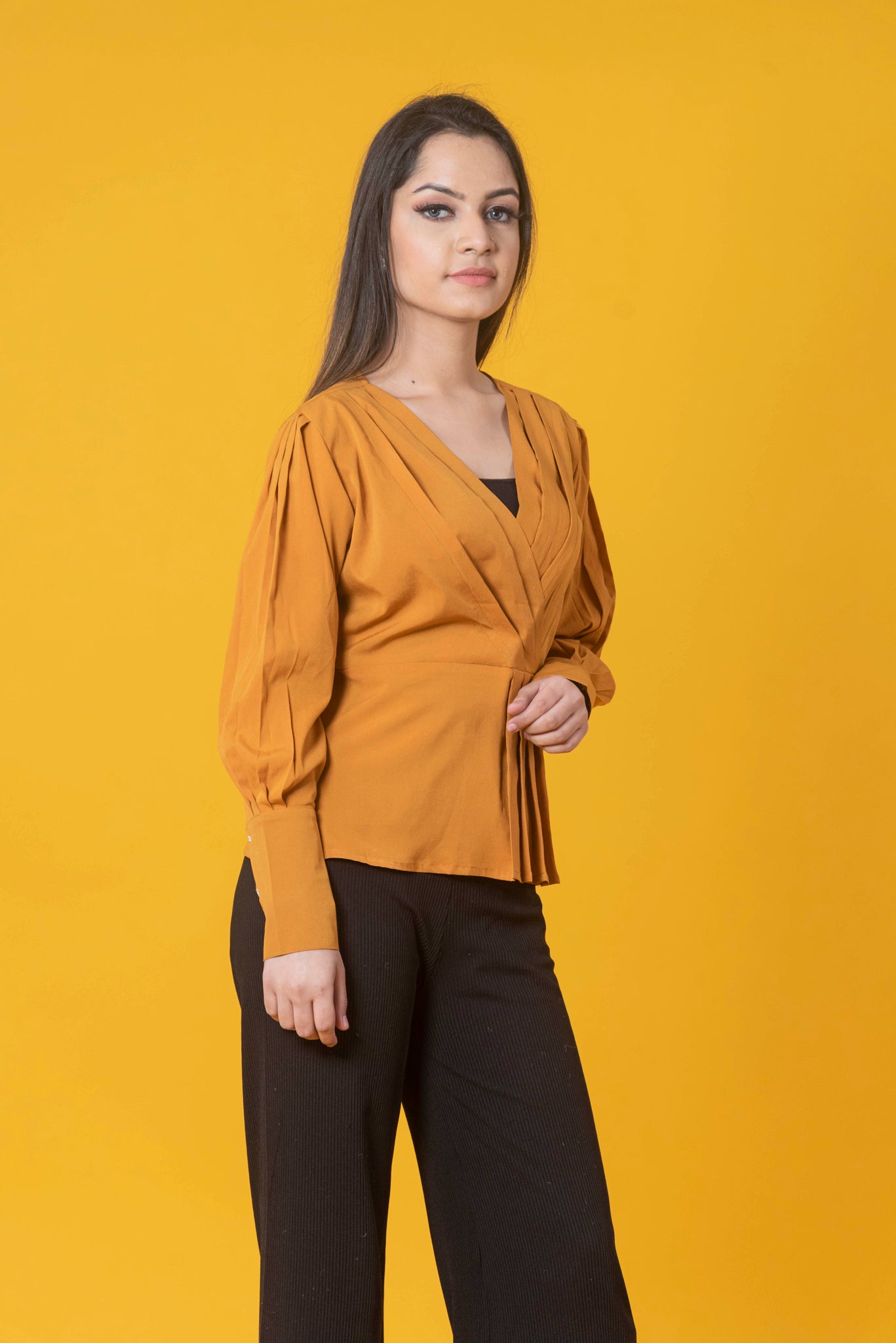 Mustard Solid Regular Top