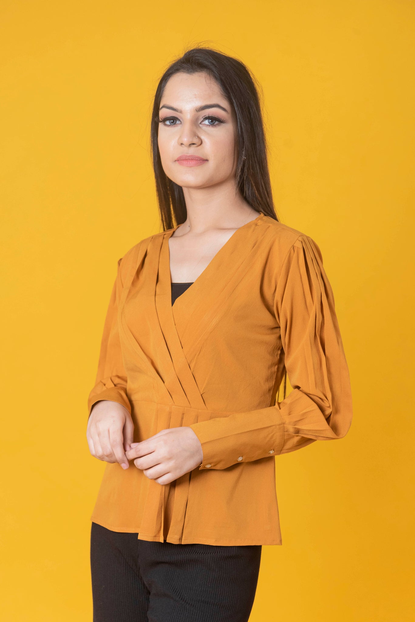Mustard Solid Regular Top