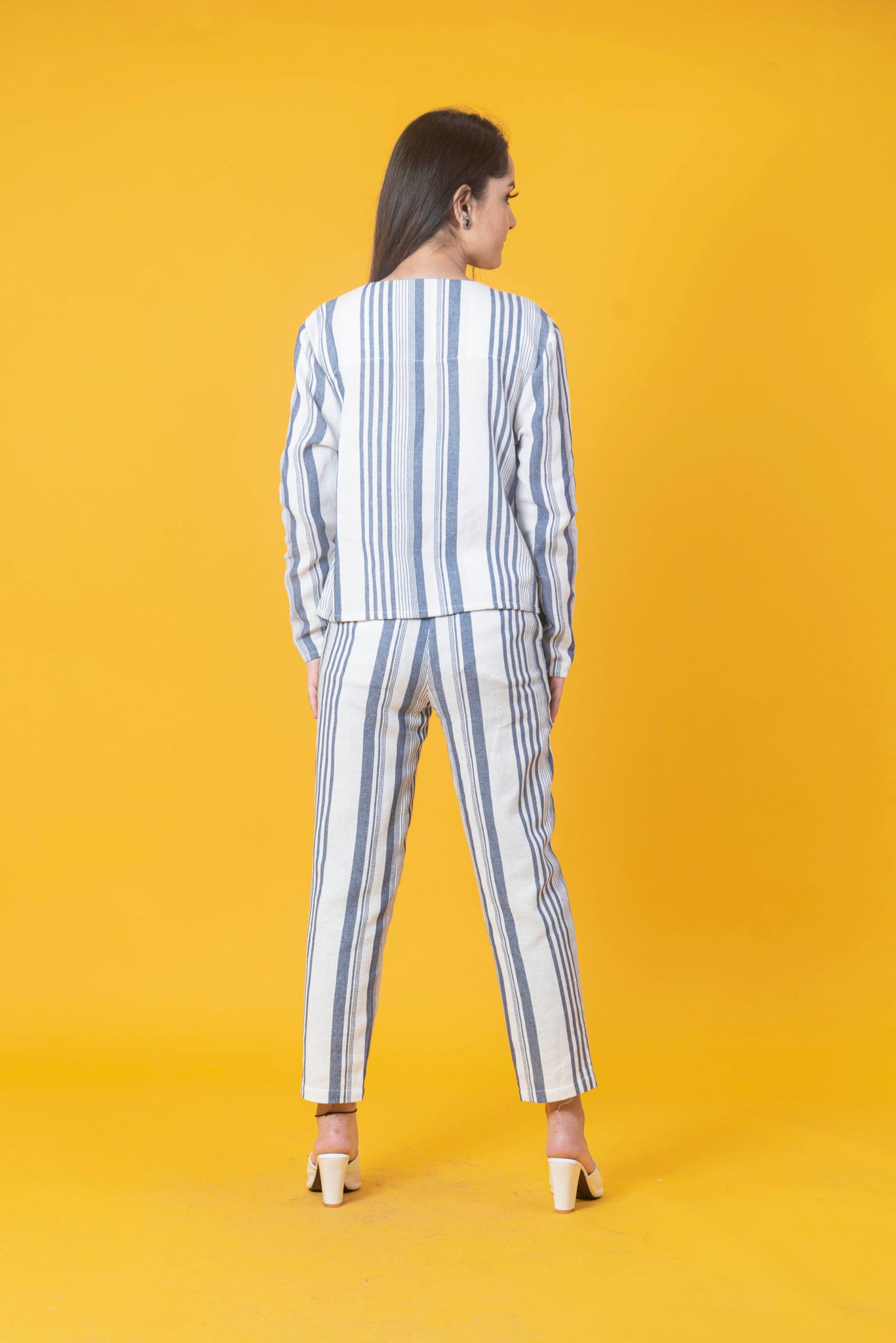 White and Blue striped 3 Pc set