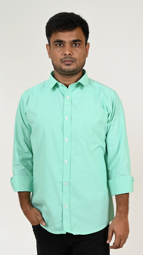 Men's Classic Green Checked Shirt