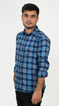 Men's Stylish Blue Checked shirt