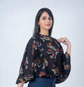 Black Floral print Top