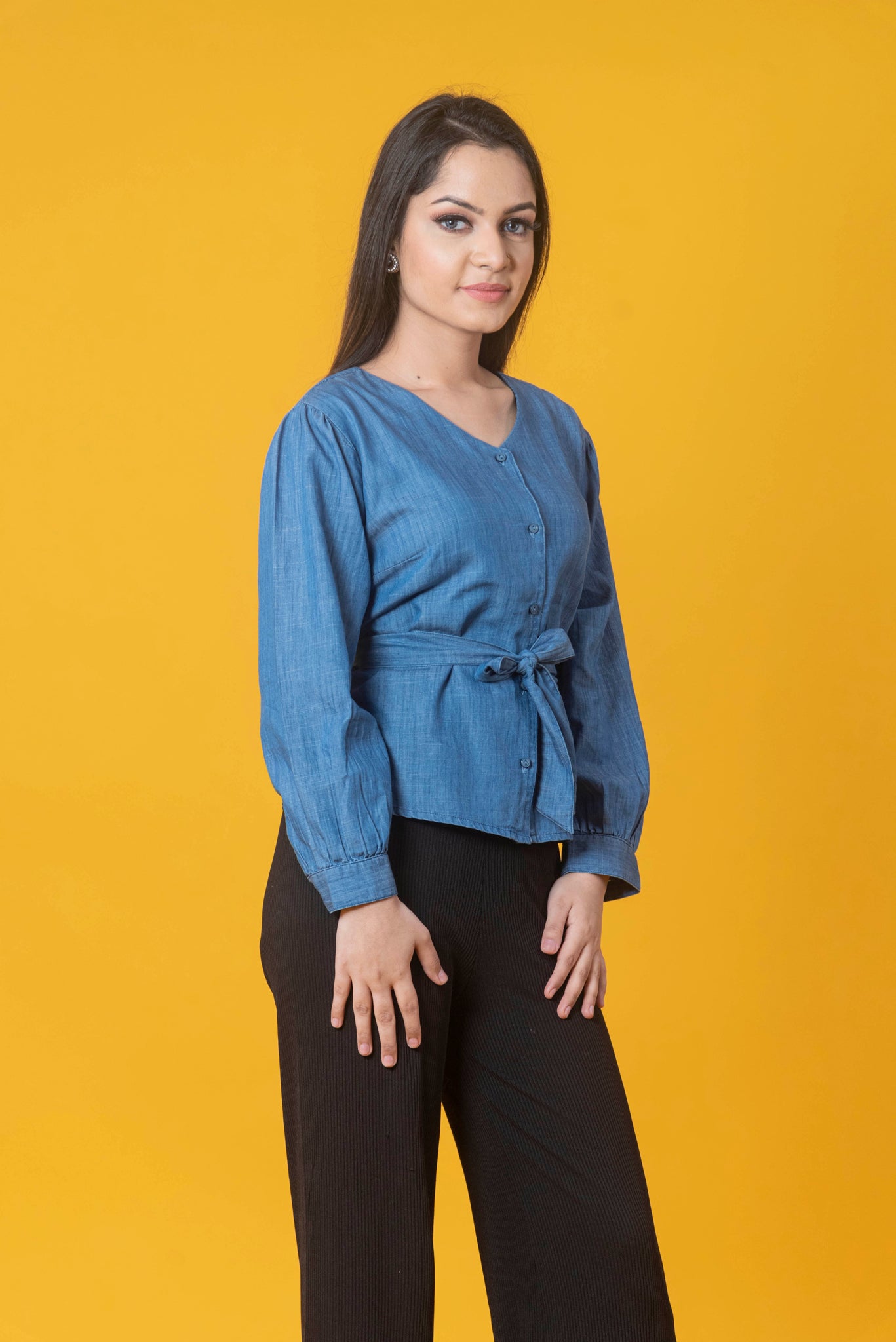 Enzyme Washed Denim Shirt