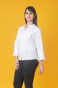 Women White Cotton Shirt