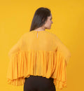 Women Yellow Flared Top