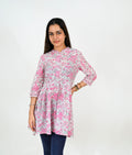 Pink Floral Block Print Tunic