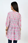 Pink Floral Block Print Tunic