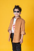 Alberto Boys-Corduroy Shirt With Elastane