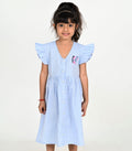 Girls Chambray Embroidered Dress