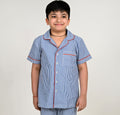 Kids Blue & White Striped Nightwear