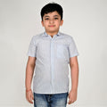 Boys Blue-White Casual Shirt