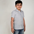 Boys Blue-White Casual Shirt