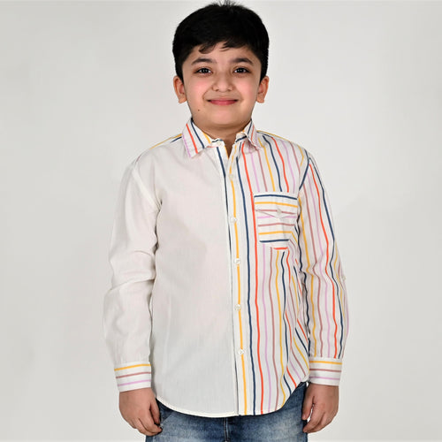 Boys-Striped Casual Shirt