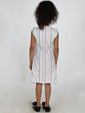 Girls Multi-Striped Asymmetric Dress