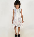 Girls Multi-Striped Asymmetric Dress