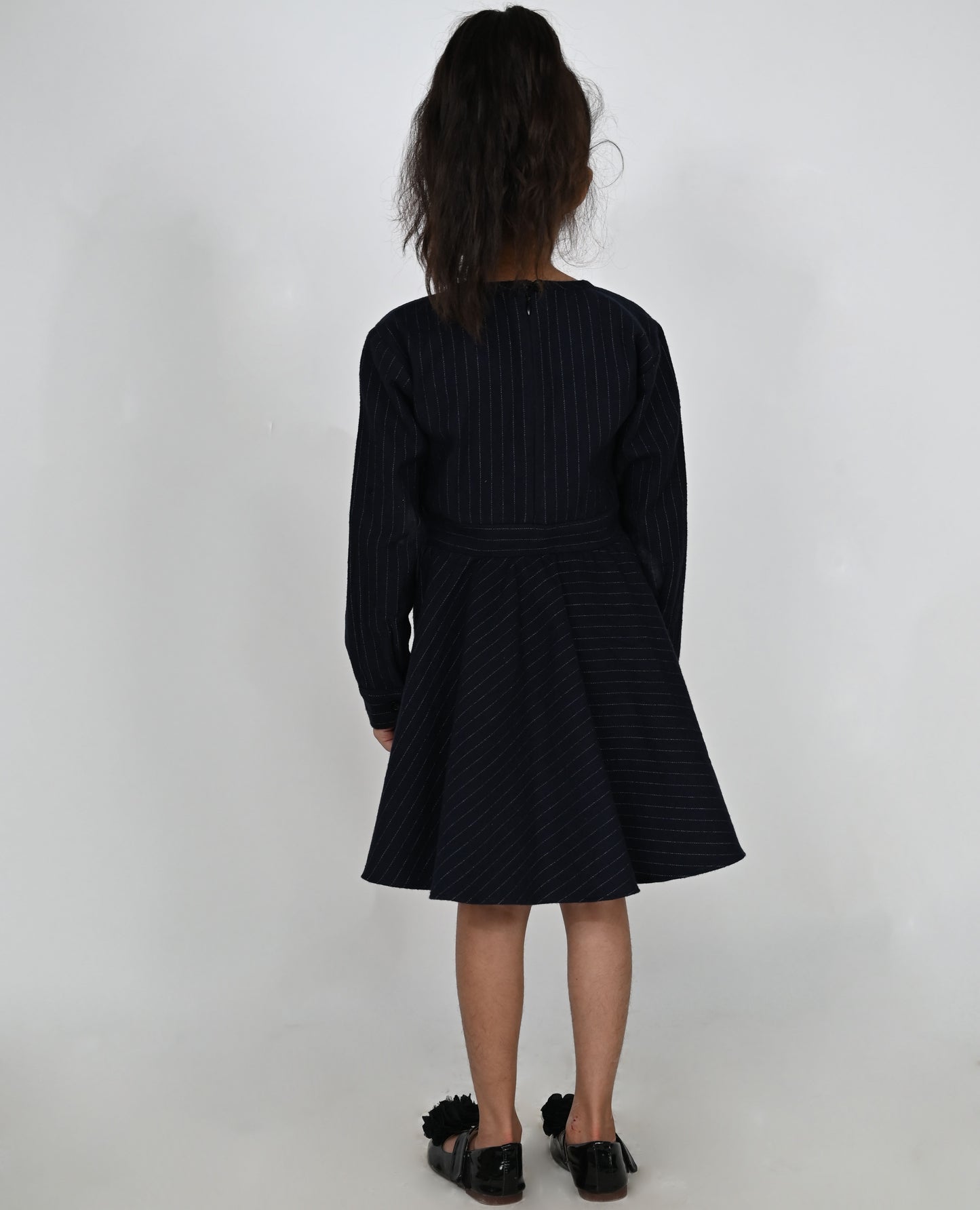 Girls Striped Fit & Flare Dress