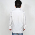 Boys White Solid Casual Shirt