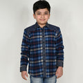 Boys Regular Fit Checked Casual Shirt