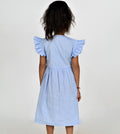 Girls Chambray Embroidered Dress