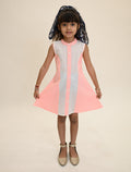 Girls Multi-Striped Asymmetric Dress