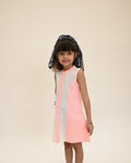 Girls Multi-Striped Asymmetric Dress