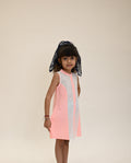 Girls Multi-Striped Asymmetric Dress