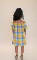 YELLOW CHECKED DRESS