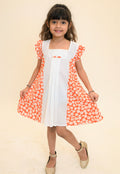 GIRLS MULTI-STRIPED ASYMMETRIC DRESS