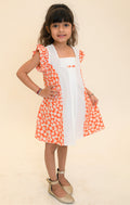 GIRLS MULTI-STRIPED ASYMMETRIC DRESS