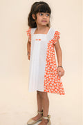 GIRLS MULTI-STRIPED ASYMMETRIC DRESS