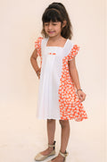 GIRLS MULTI-STRIPED ASYMMETRIC DRESS