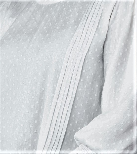 Women White Dobby Top